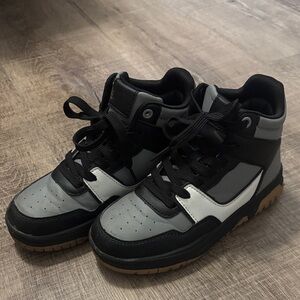 Link Black and Gray High-Top Sneakers